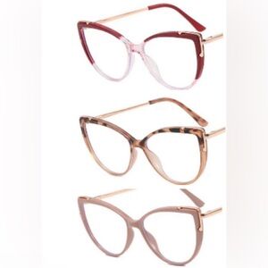 New 3pk Cat-Eye Glasses